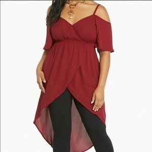 Indie Glam High-Low Georgette Blouse⭐️